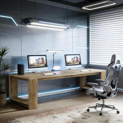Roomy Office Desk,Computer Desk,Conference Table,Dual Workstation