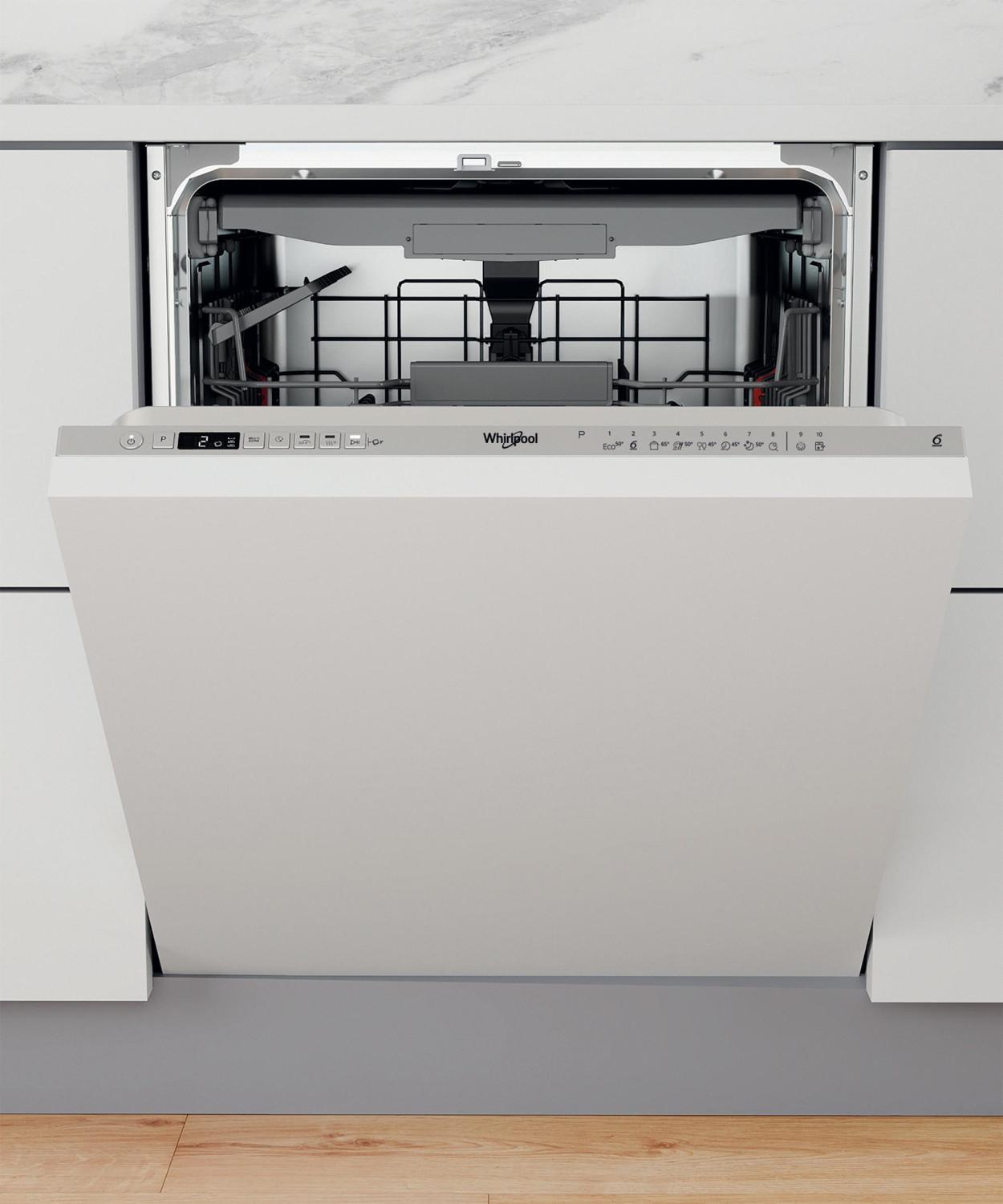 Whirlpool WH4IFC14BN6S, Voll integriert, Standardgröße (60 cm), Silber, Tasten, 1,3 m, 1,55 m