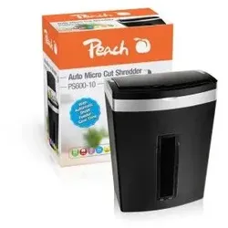 Peach PS600-10 Aktenvernichter Mikrogeschnittene Zerkleinerung 63 dB Schwarz, Silber