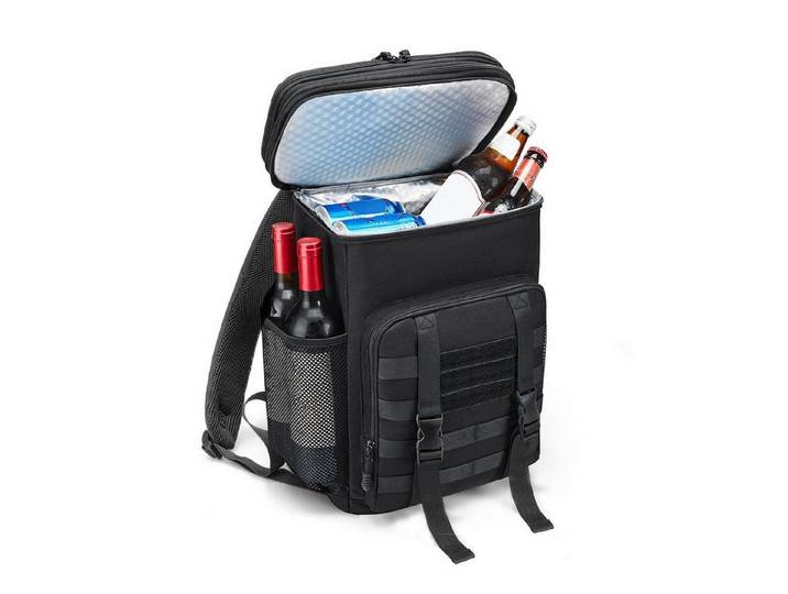 LuxusKollektion Kühltasche Kühlrucksack isoliert wasserdicht 30L Camo Camping 30L A-schwarz