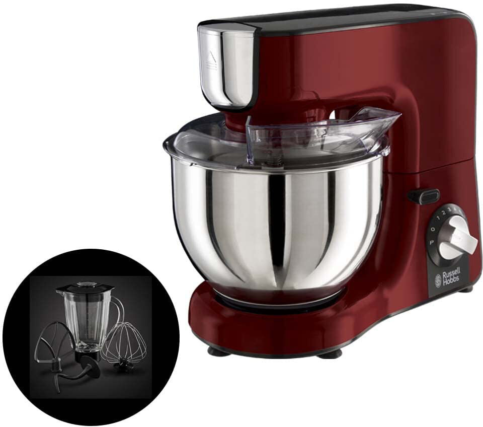 russell hobbs 23480-56 Impastatrice Planetaria Capacità Ciotola 5 Litri 8 Velocità Potenza 1000 Watt + Bicchiere Frullatore 1.5 Litri Colore Rosso - 23480-56 Desire