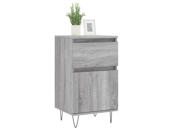 KTHLBRH Sideboards 2 Stück sonoma grau 40 x 35 x 70 cm mehrschichtiges Holz Großer Stauraum, Ausstellungsfläche, Eisenbeine, leicht zu reinigen