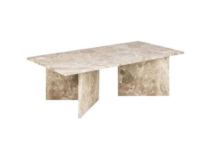 Livetastic Couchtisch, Creme, Stein, rechteckig, 70x42x140 cm, Wohnzimmer, Wohnzimmertische, Couchtische, Couchtische Marmor