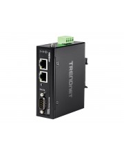 TRENDnet Gateway industriell 100Mb LAN RS-232 RS-485 Modbus RS-442 Gleichstrom Wand / DIN-Schienen montierbar (TI-M12)