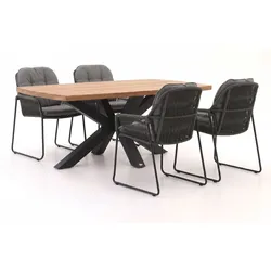 Tierra Outdoor Rivera/Induno dänisch oval 180 cm Gartenmöbel-Set 5-teilig