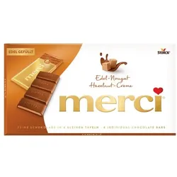 Merci Tafelschokolade »Edel-Nougat« 4 Stück / 112 g