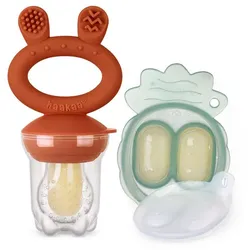 Freeze-N-Feed Fruchtsauger und Eiswürfelform Mini Set - Kupferrot