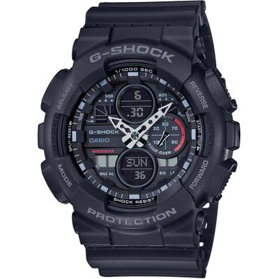 Chronograph CASIO G-SHOCK, schwarz (schwarz, rot, schwarz), Armbanduhren, Herren, schwarz, Chronograph, Quarzuhr,Armbanduhr,Herrenuhr,digital, bis 20 bar wasserd.Resinarmband