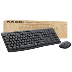 Logitech MK370 Combo for Business Bluetooth® Tastatur, Maus-Set Spritzwassergeschützt, Geräuscharme Tasten Deutsch, QWERTZ Schwarz 920-012065