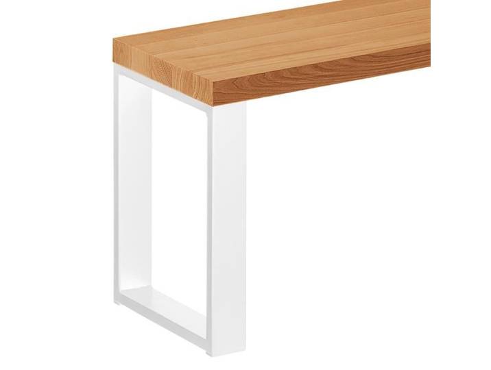 Banc de salle à manger LAMO Manufaktur 30x100x47 cm - Design Acier brut - Bois brut