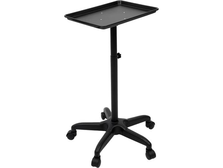 Chariot de salon roulant en aluminium, chariot à roulettes pour équipement et chariot de coiffeur, hauteur réglable (28 -44 )
