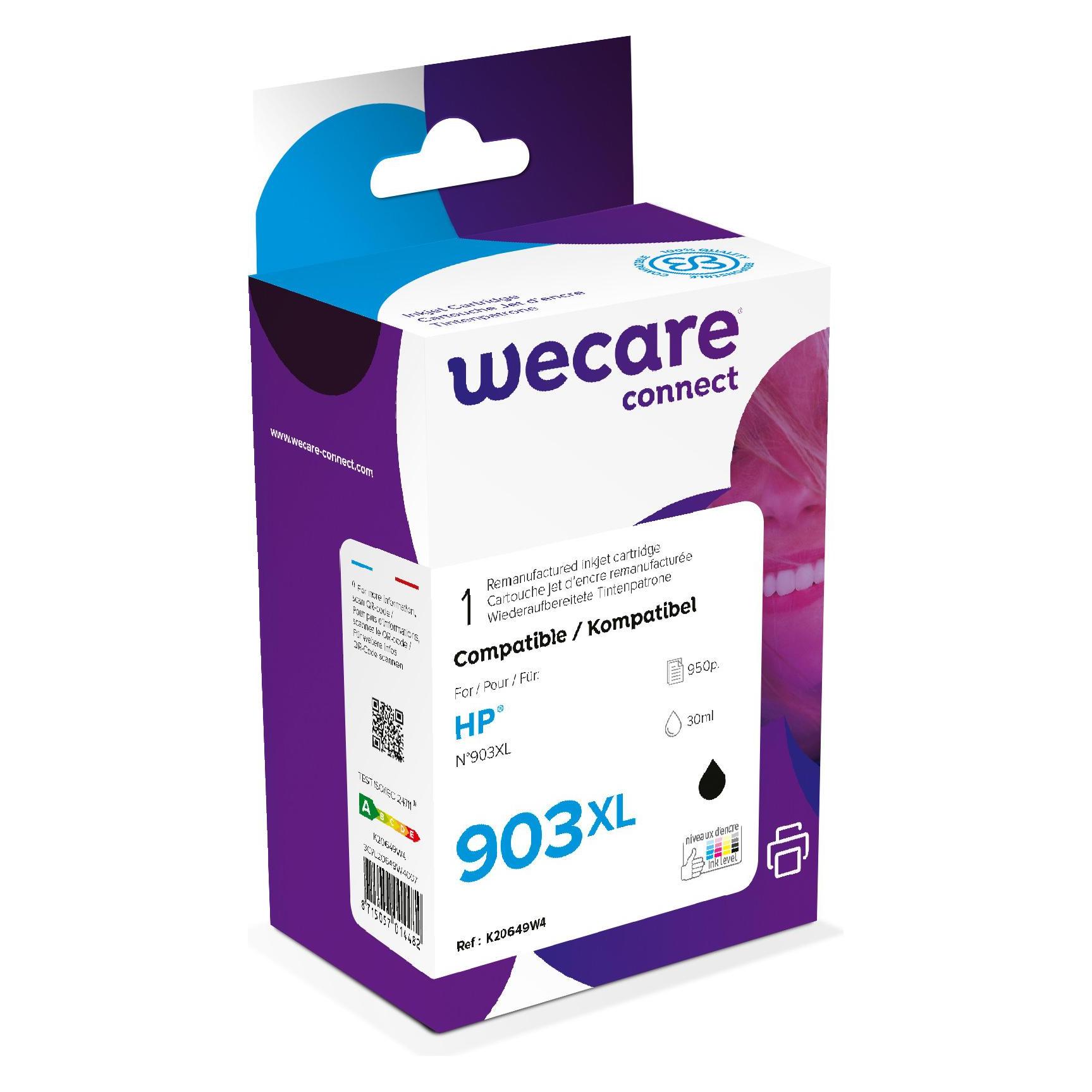 Wecare Tinte 903XL rebuilt schwarz T6M15AE z.HP OfficeJet 6950 30ml (BK) (T6M15AEWE)