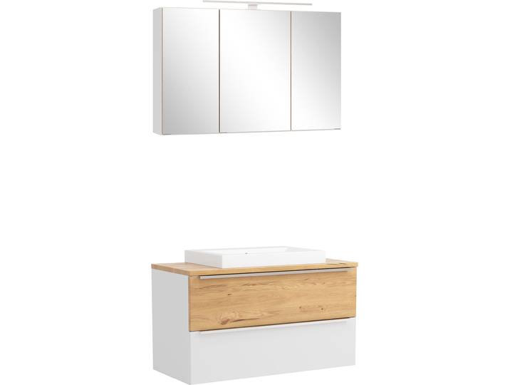 welltime TRIENT, Set: Spiegelschrank und Waschtisch 2 Stk. tlg.