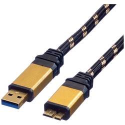 ROLINE GOLD USB 3.2 Gen 1 Kabel, USB A - Micro B, ST/ST, 2 m 11.02.8879
