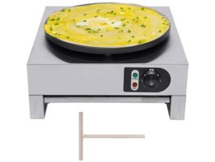Machine à crêpes électrique professionnelle 3000 W - Plaque à crêpes anti-adhésive avec écarteur en bois
