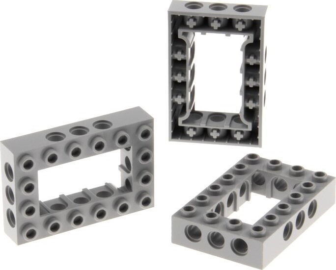 Lego Technic Bouwelement Frame Steen 4x6 Lichtgrijs 3 stuks