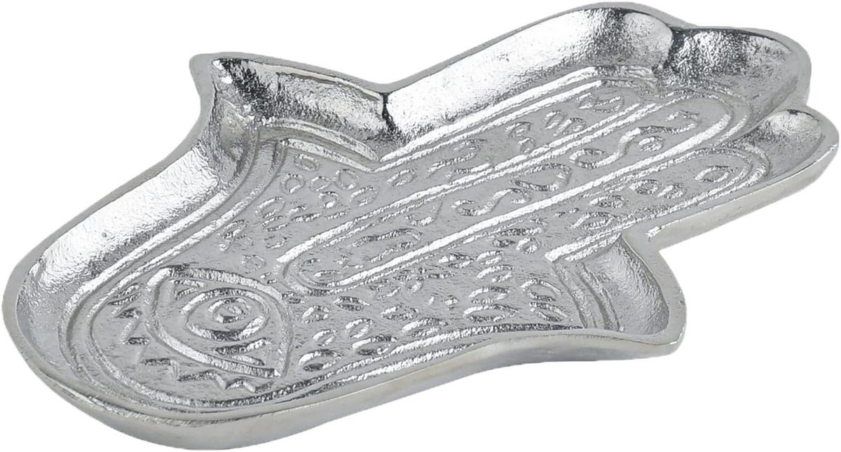 Handgemaakte aluminium sieradenschaal voor het opbergen van sieraden - Zilver - Diameter: 20 cm