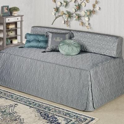 Touch of Class Cambridge Classics Hollywood Daybed Cover Twin Daybed, Twin Daybed, Gray