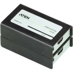 Aten VanCryst VE800A Cat 5e Audio/Video Extender Transmitter and Receiver Units, KVM Switch, Schwarz