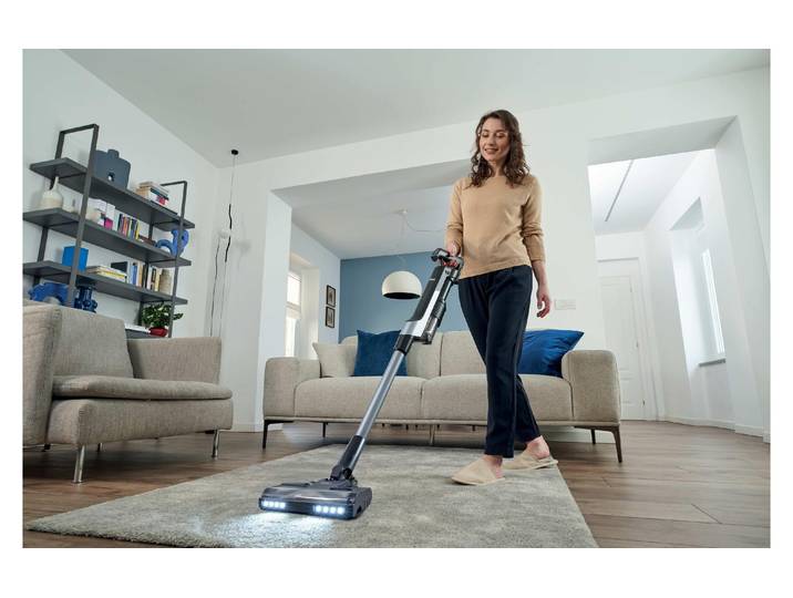 HOOVER Akku-Hand-und Stielstaubsauger HF210HP 11 Hf2 , grau, B:25,9cm H:110,3cm T:20,4cm, Akkusauger, Ultraleichter Akku-Stabstaubsauger mit Ultra Compact X3-Technologie, Akku-Hand-und Stielstaubsauger