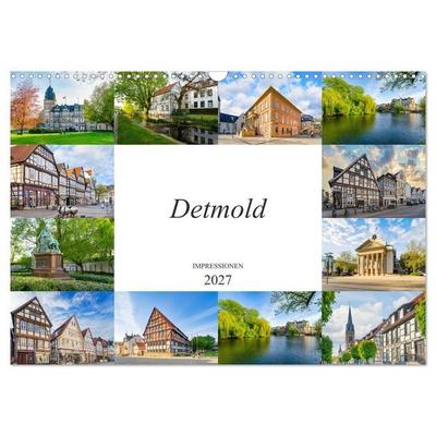 Detmold Impressionen (Wandkalender 2027 DIN A3 quer), CALVENDO Monatskalender