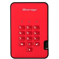 iStorage diskAshur2 SSD 8TB - Red (8 TB), Externe SSD, Rot