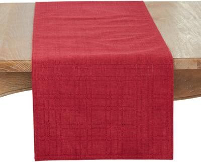 Saro Lifestyle Refined Stitched Plaid Table Runner