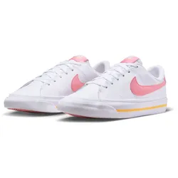 NIKE Court Legacy Sneaker Jungen 118 - white/coral chalk-laser orange 37.5