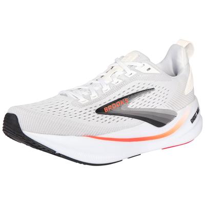 Laufschuh BROOKS "BROOKS Ghost Max 4", Herren, Gr. 41, weiß (weiß, rot, schwarz), Textil, Schuhe Laufschuh, für mehr Stabilität