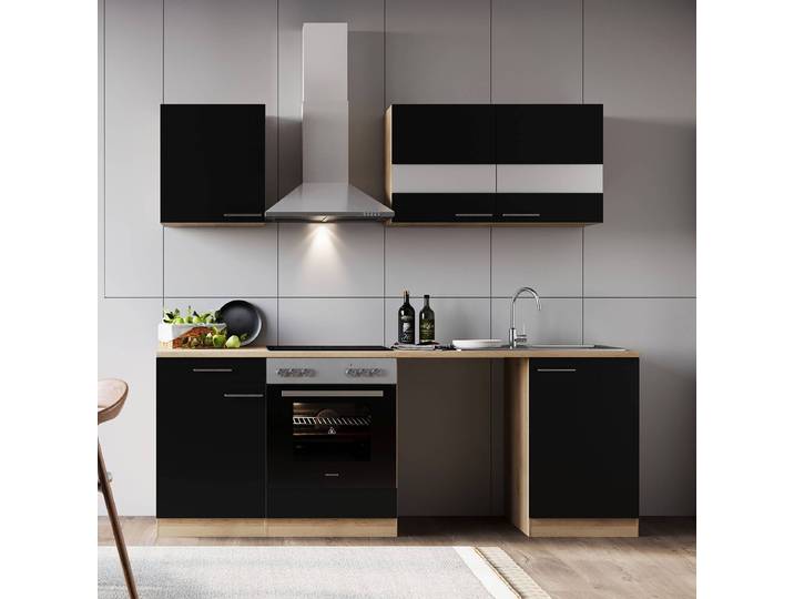 Cuisine Merle I 220cm Noir/Noir