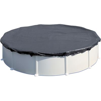 Pool-Abdeckplane GRE "Winterabdeckplane", grau, B:380cm L:380cm, Polyvinylchlorid (PVC), Planen, für Stahlwandpools