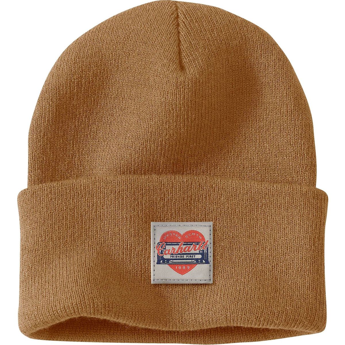 Carhartt Knit Heart Patch Beanie carhartt brown (BRN) OS 107409-BRNOS