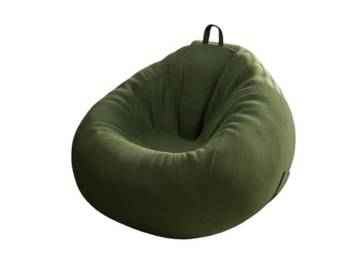 Xumh2024-3 Sitzsack Sitzsack-Stuhl, einzelnes Lazy-Sofa for Innenbalkon, Erkerfenster und Lounge(Green,Groß)