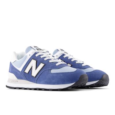 Sneaker NEW BALANCE "574", Damen, Gr. 40, blau (reflection), Leder, Synthetik, Textil, Schuhe Sneaker
