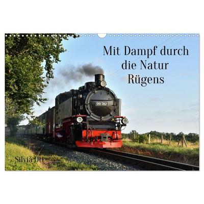 Mit Dampf durch die Natur Rügens (Wandkalender 2027 DIN A3 quer), CALVENDO Monatskalender