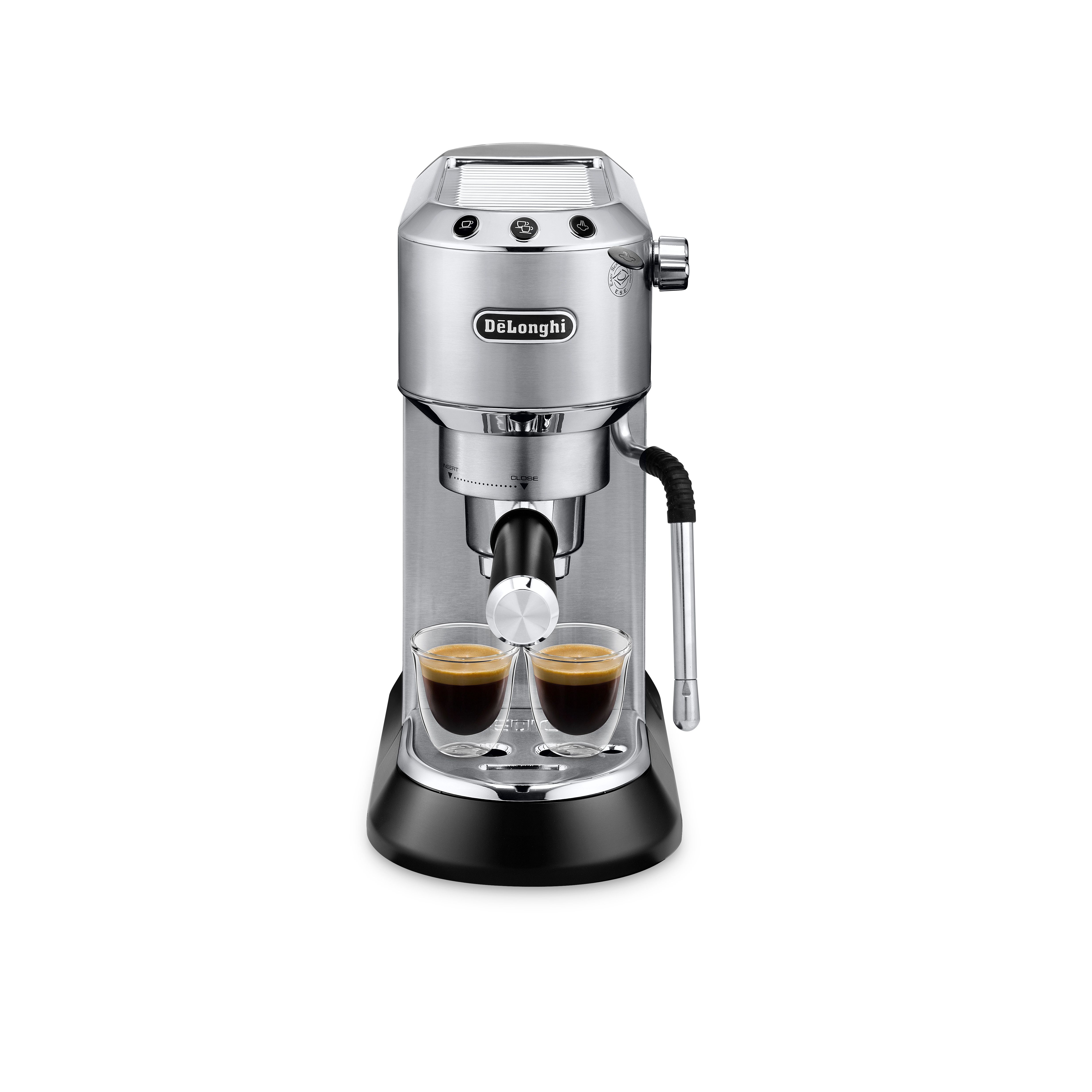 DeLonghi EC885.M Dedica Arte Siebträger Kaffeemaschine 15 bar 1300 W (Silber) EC 885.M