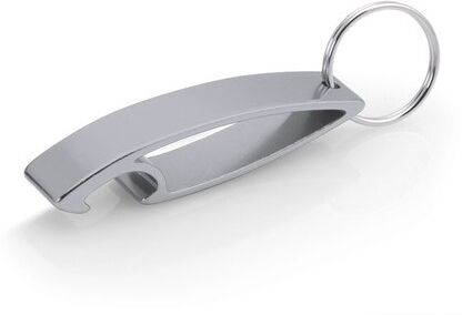 Porte-clés personnalisé ouvre-bouteille Samo aluminium argenté