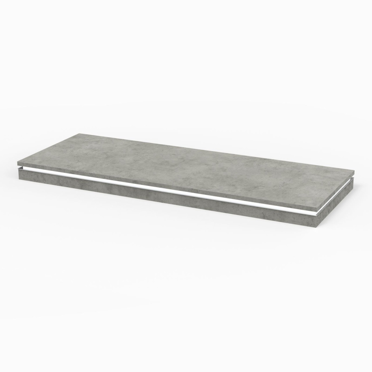 Sanipa 2morrow Konsolenplatte Light mit LED, WT7673C Madison-Grau WT7673C