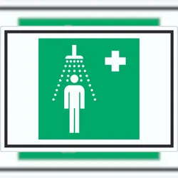 HB-Druck Notdusche Symbol Aufkleber A3 (297x420mm)