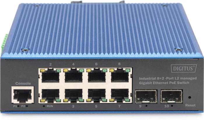 Digitus Switch 8+2-Port L2 managed Gigabit Ethernet PoE