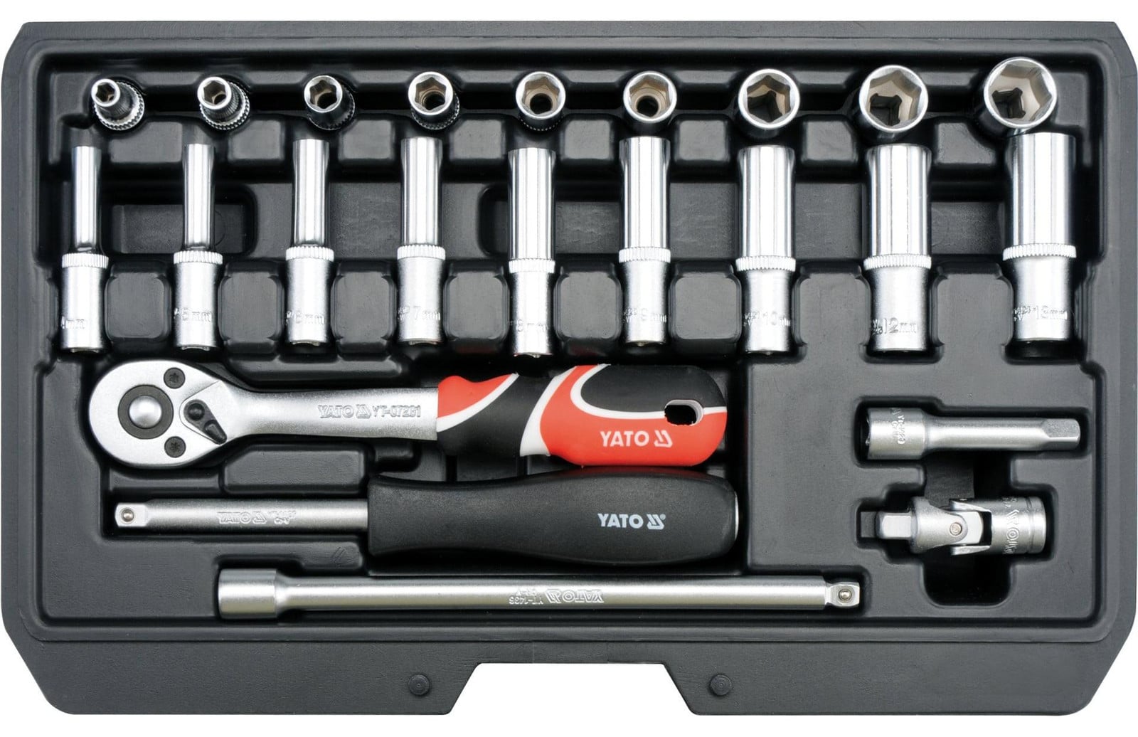 YATO Gereedschapset 1/4 inch, 23 stuks