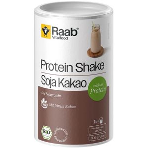 Raab-Vitalfood Proteinpulver Protein Shake, 300 g, BIO, 16 g Protein je Portion (20 g), Kakao