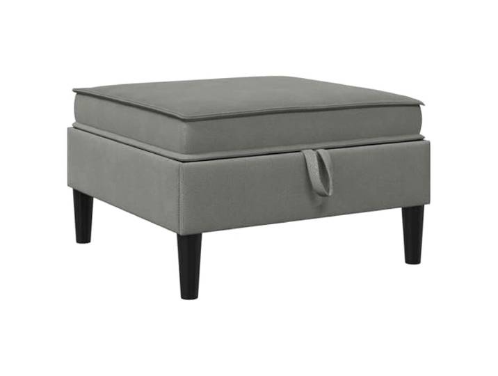 IBUQDDV Sofa-Hocker mit Stauraum Dunkelgrau Samt Rechteckige Form, versteckte Fächer, herausnehmbare Sitzkissen, hochdichter Schaum, schlanke Füße, weiches Tuch