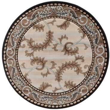 MDA Rugs Glamour Cream/Black Polypropylene Area Rug