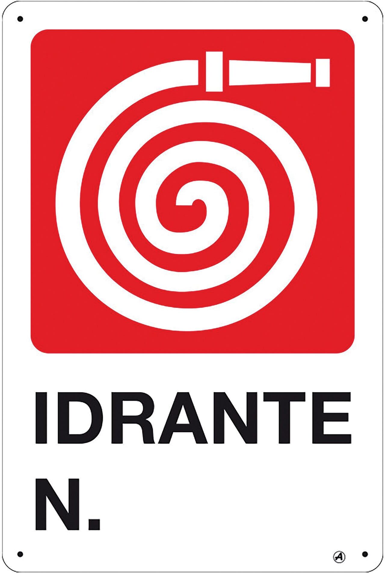 Nuova Algis CARTELLO IDRANTE N° IN PVC 20x30 cm