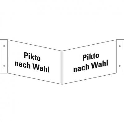 Aufkleber I Rettungs-Nasenschild blanko, Kunststoff, 400x200mm