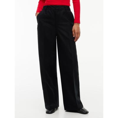 Chinos TOMMY JEANS "TJW WIDE LEG CHINO", Damen, Gr. 29, Länge 30, schwarz, Web, Obermaterial: 58% Baumwolle, 42% Polyester, unifarben, lässig geschnitten lang, Hosen, Baumwollmischung, lässig geschnitten
