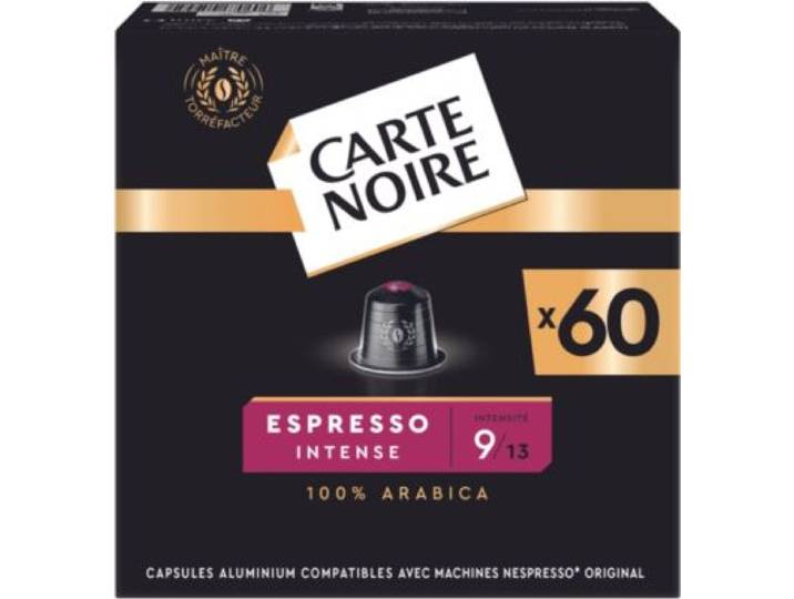 Carte Noire - Capsules Espresso N9 Intense Mega Format X60