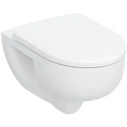 Geberit, Toilette + Bidet, Renova Set Wand-WC Tiefspüler, TurboFlush, mit WC-Sitz: T=54cm, Absenkautomatik=ja