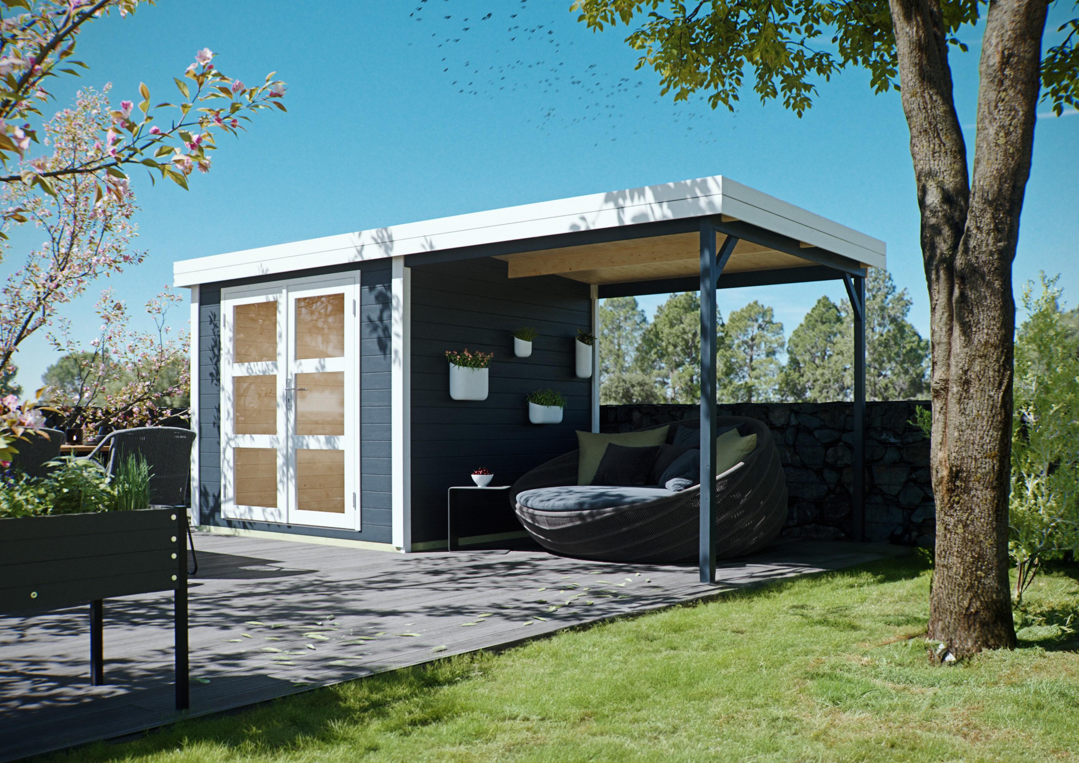 Gartenhaus Hawaii II 4,60x2,30 m - inklusive langlebigem EPDM-Dach